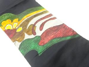 抽象模様織出し名古屋帯